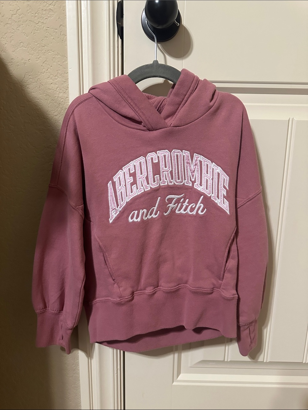 Abercrombie & Fitch Women's Dusty Rose Pullover Logo Hoodie
